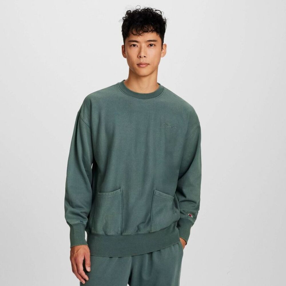 Champion Men's Washed Sweatshirt - Dark Forest XL